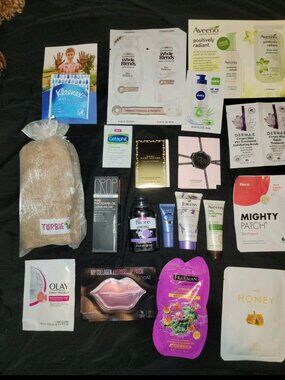 20 Lot Masks Turbie Towel Perfume Flowerbomb Mighty Patch Biore Marc Jacobs No7